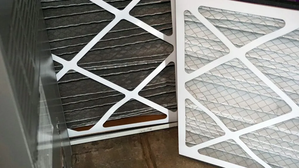 Dirty And Clean Furnace Filters